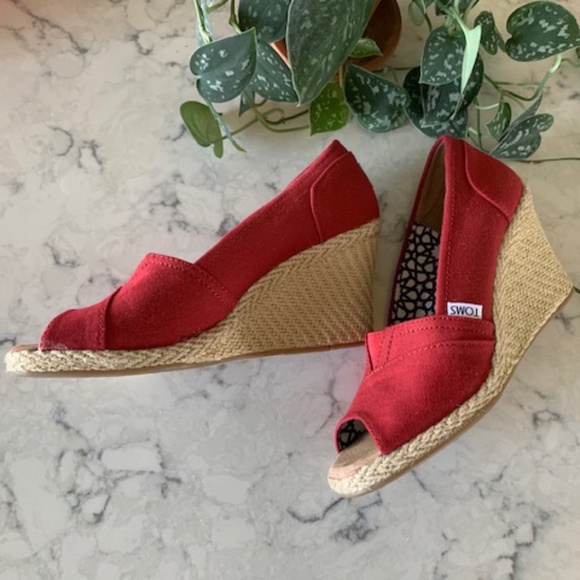 Toms Shoes - Toms Michelle Peep Toe Wedge Heel WOmen's Shoes
